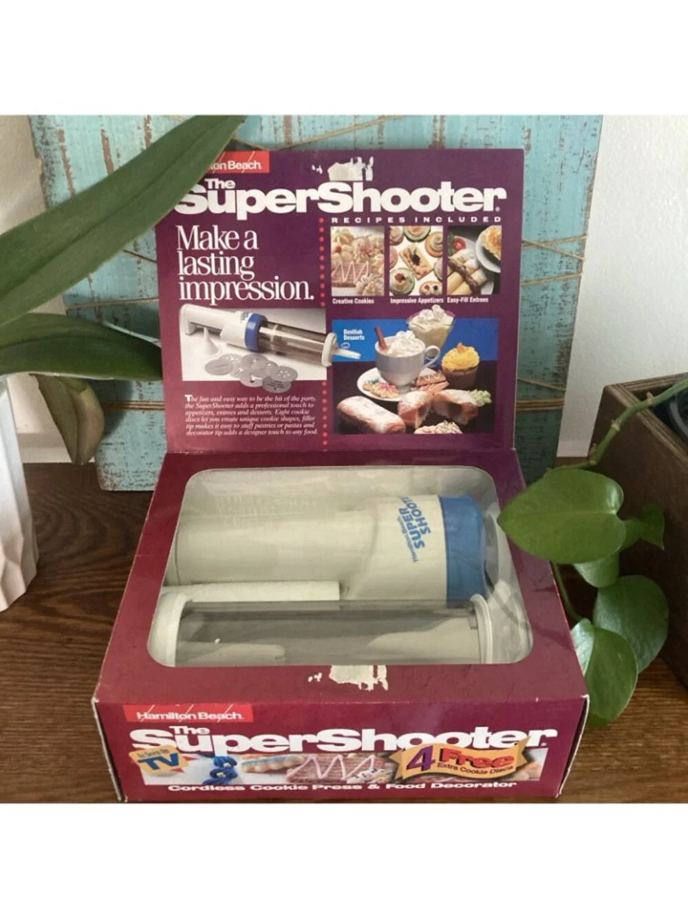 Hamilton Beach The Super Shooter Cordless Cookie Press And Food Decorator- White